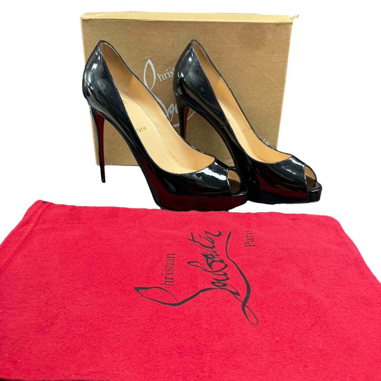 Christian Louboutin Very Privé 120 Peep-Toe Pumps