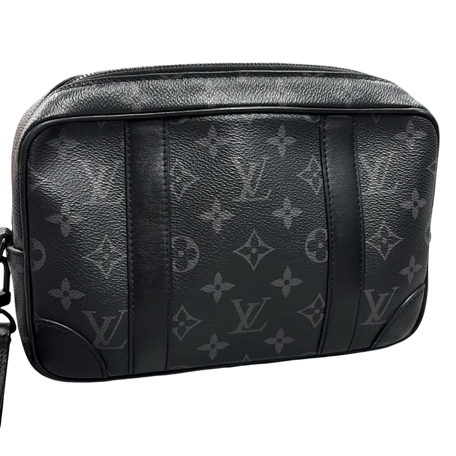 &nbsp;Louis Vuitton Monogram Eclipse Pochette Kasai Clutch Bag