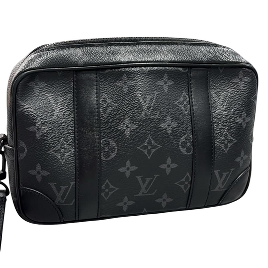 &nbsp;Louis Vuitton Monogram Eclipse Pochette Kasai Clutch Bag