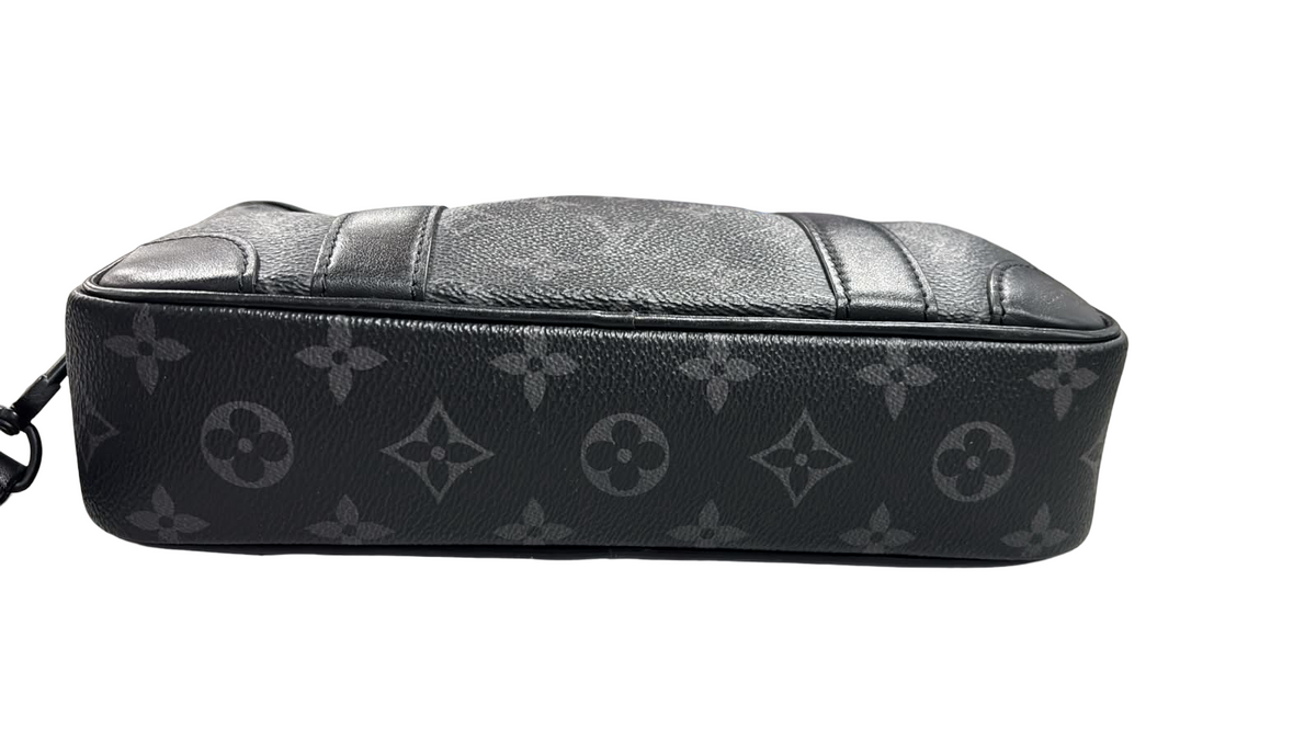 &nbsp;Louis Vuitton Monogram Eclipse Pochette Kasai Clutch Bag