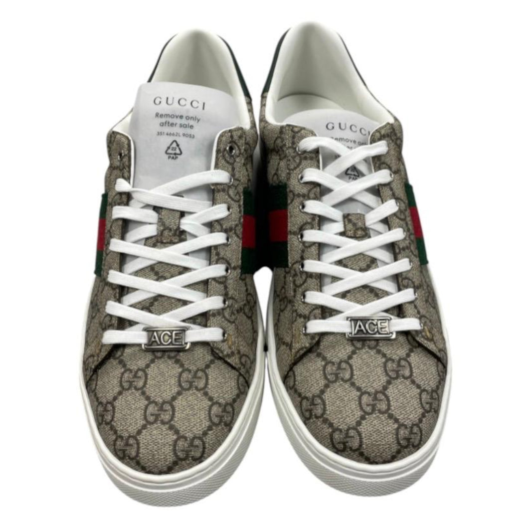 Gucci New GG Ace Beige Ebony Sneakers
