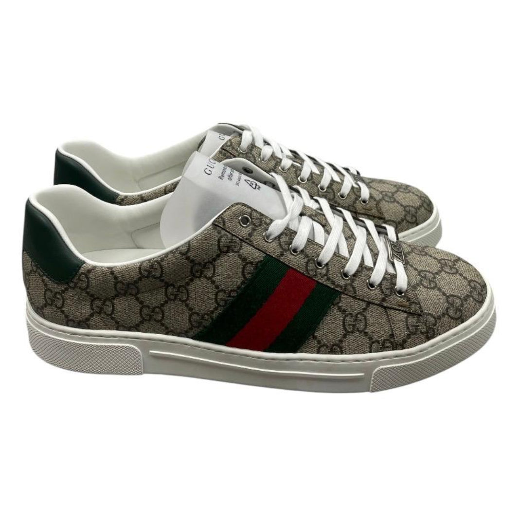 Gucci New GG Ace Beige Ebony Sneakers