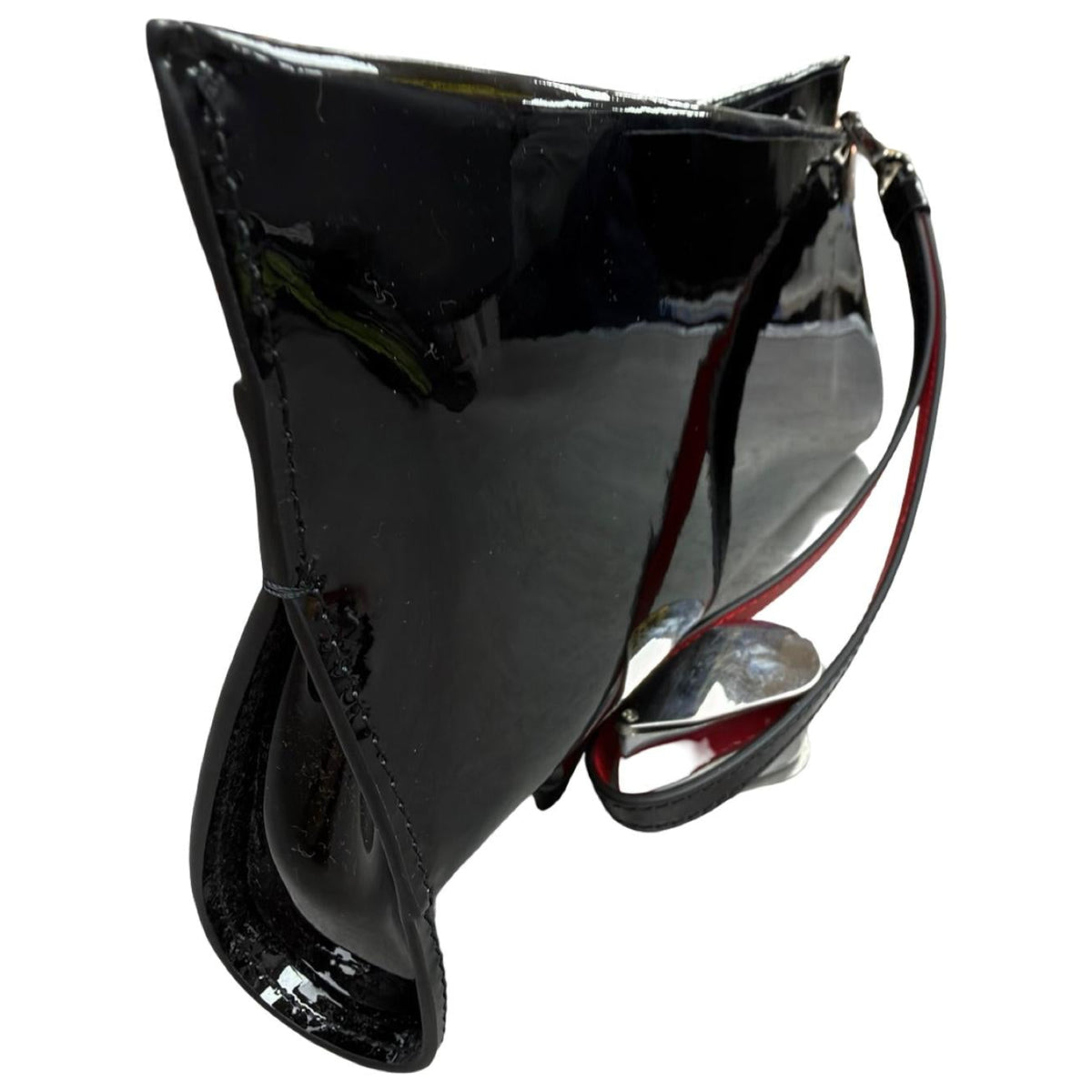 Christian Louboutin Loubitwist Small Patent Leather Clutch Bag
