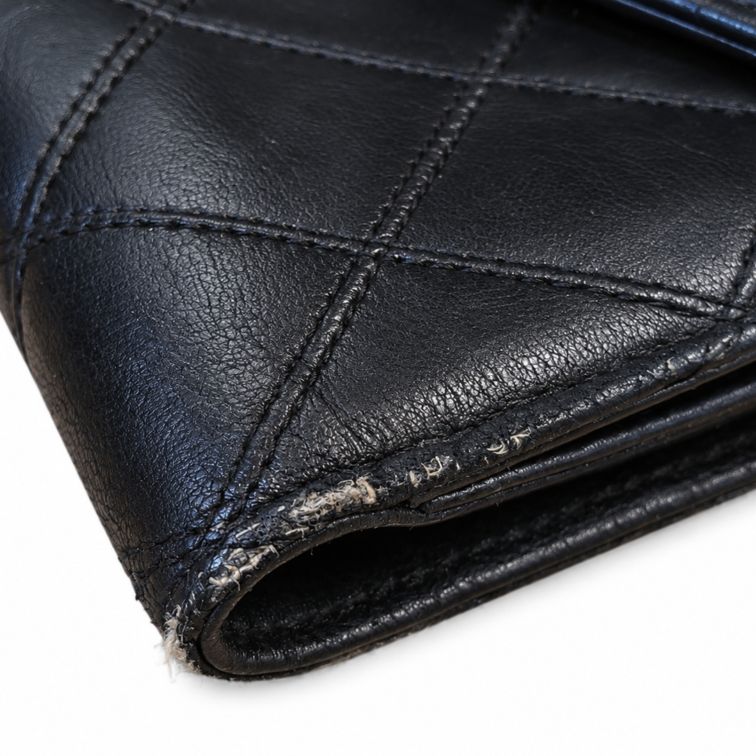 Chanel Quilted Leather Folding Wallet