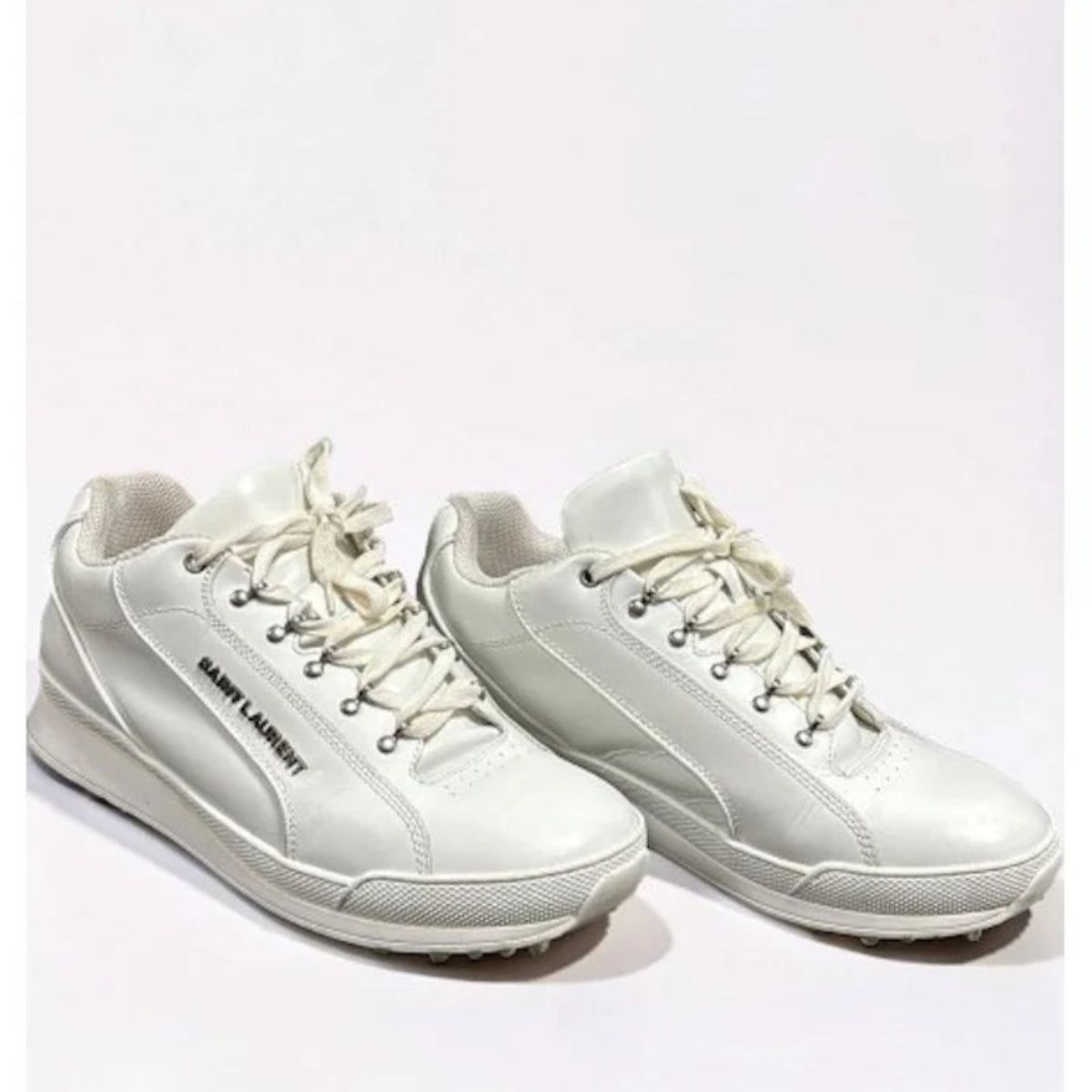 Saint Laurent Alpha Blanc Optique Mens Low Top Sneaker