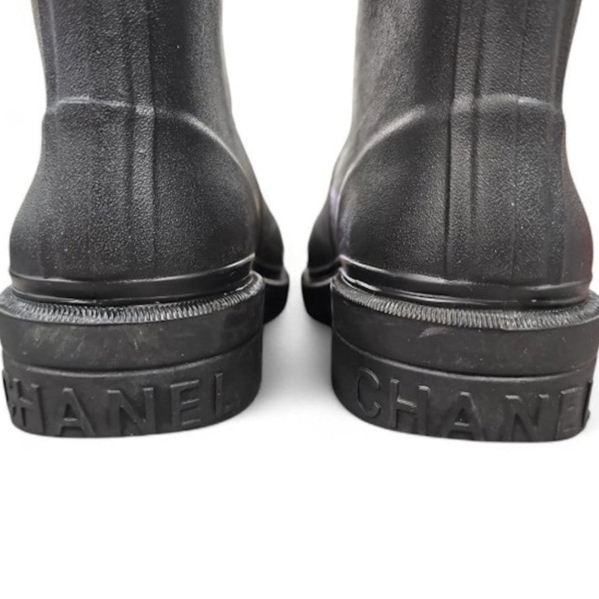 Chanel Interlocking CC Rubber Boots