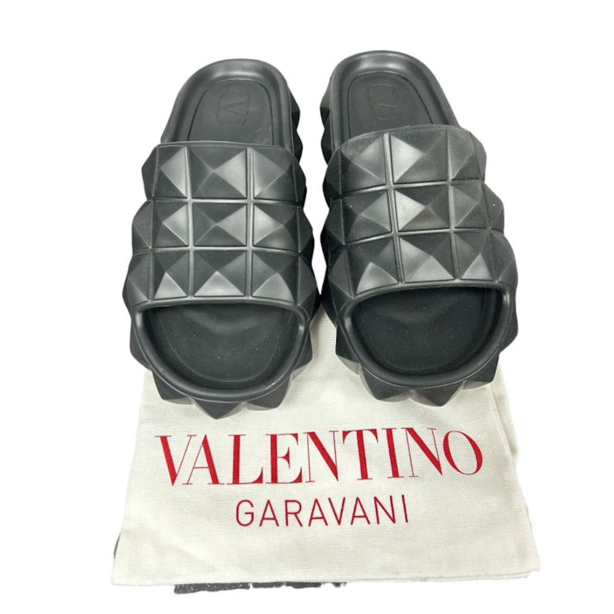Valentino Garavani Roman stud turtle rubber slides