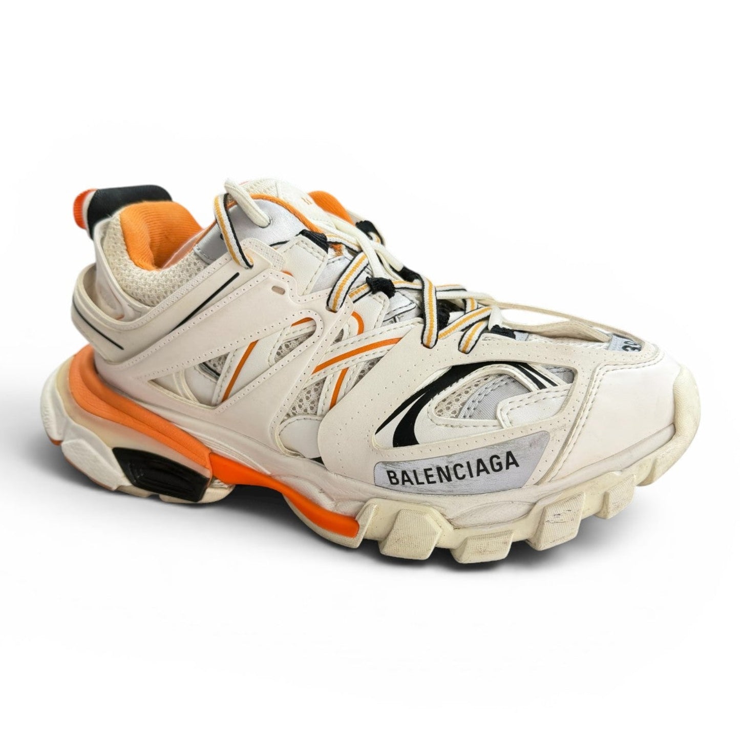 Balenciaga Tracks Orange & White Trainers