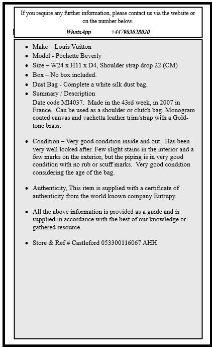 Louis Vuitton Pochette Beverly