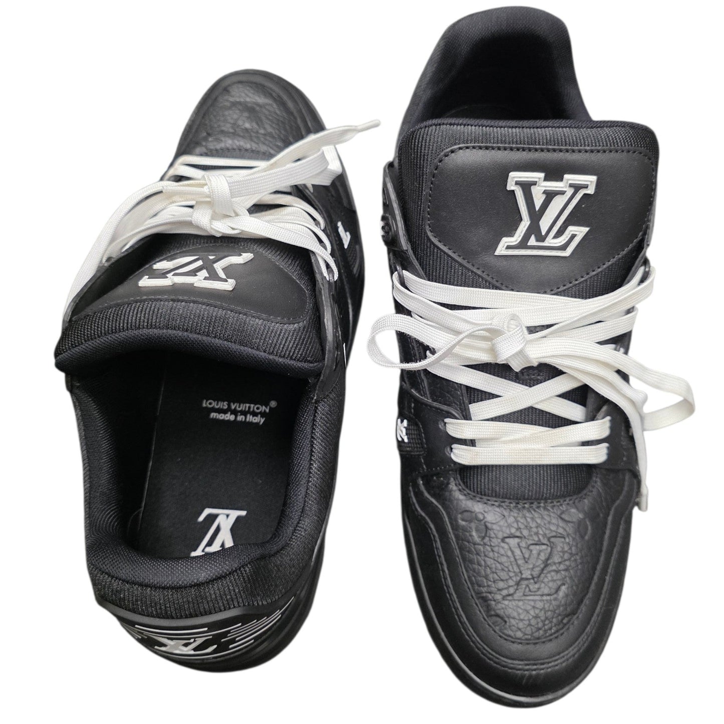 Louis Vuitton Black Embossed Monogram Trainers